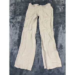 INC International Concepts Womens Pants Size 2 Linen Beige Relaxed Fit